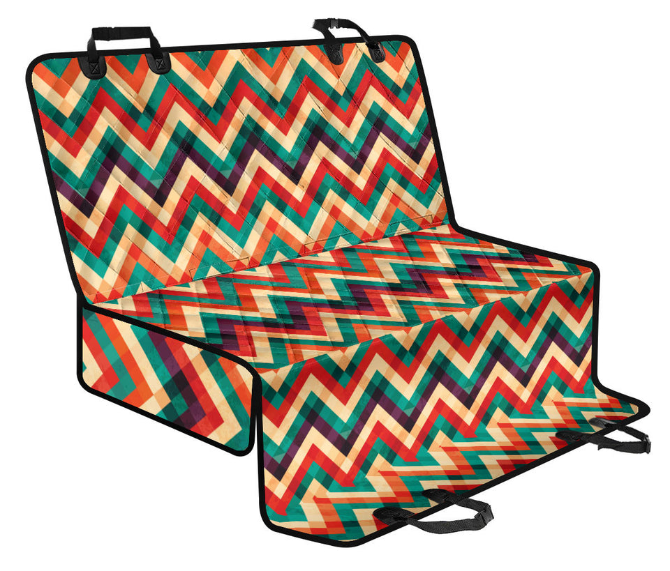 Zigzag  Chevron Colorful Pattern Dog Car Seat Covers