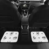Cute French Bulldog Paw Pattern Front And Back Car Mats