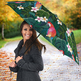 Parrot Palm Tree Leaves Flower Hibiscus Pattern Umbrella