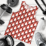 Fire flame symbol design pattern Men Tank Top