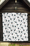 Swallow Pattern Print Design 04 Premium Quilt