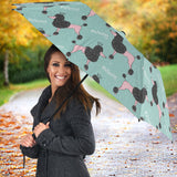 Poodle Dog Green Background Umbrella