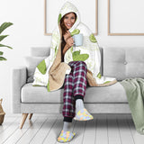 Cucumber Sketch Pattern Hooded Blanket