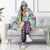 Monkey Palm Tree Background Hooded Blanket