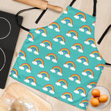 Rainbow Pattern Green Background Adjustable Apron