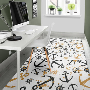 Anchors Rudders Pattern Area Rug