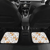 Cute Corgi Heart Star Bone Pattern Front And Back Car Mats