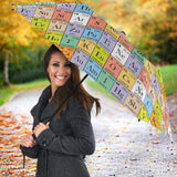 Chemistry Periodic Table Pattern Print Design 01 Umbrella