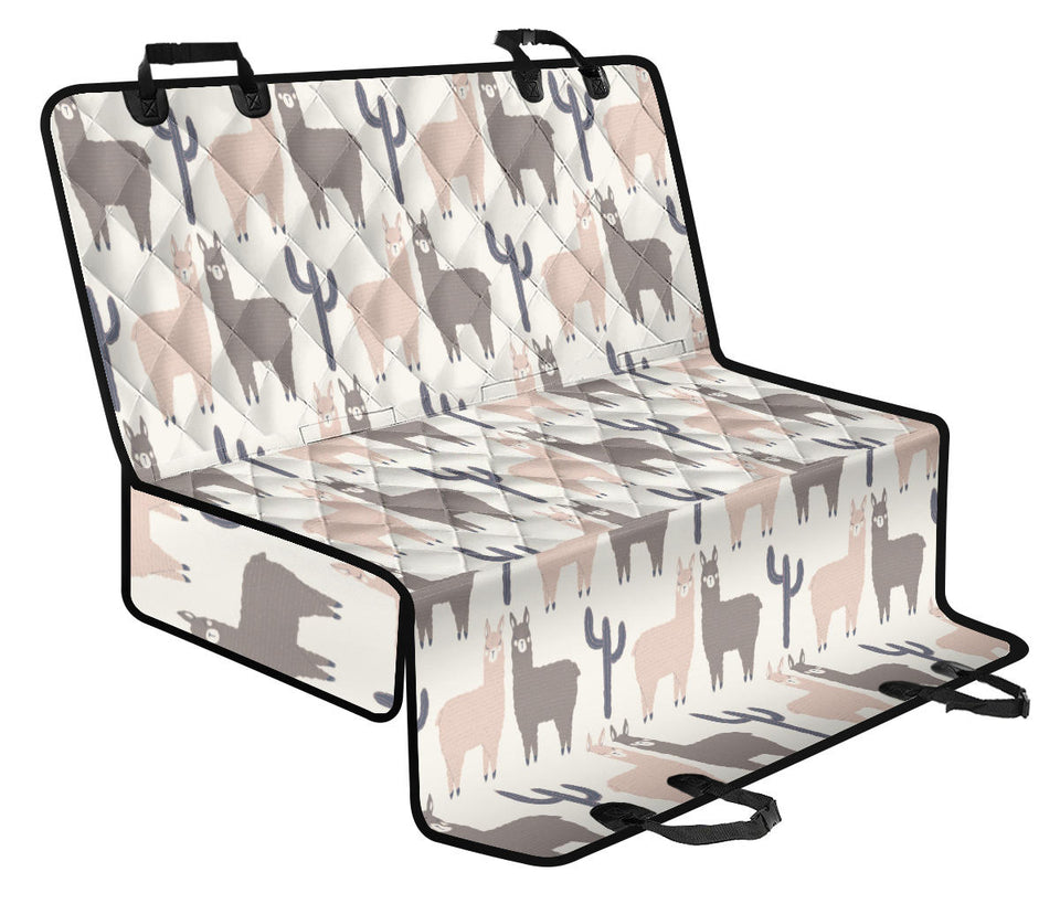 Llama Alpaca Pattern Dog Car Seat Covers