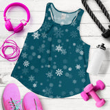 Snowflake pattern dark background Women Racerback Tank Top