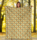 English Bulldog Pattern Print Design 02 Premium Blanket