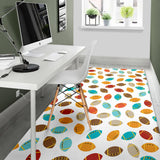 Colorful American Football Ball Pattern Area Rug