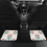 Square Floral Indian Flower Pattern Front And Back Car Mats
