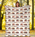 Camper Van Pattern Print Design 01 Premium Blanket