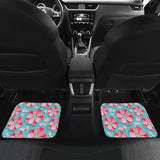 3D Sakura Cherry Blossom Pattern Front And Back Car Mats