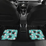 Hedgehog Pattern Print Design 03 Front and Back Car Mats