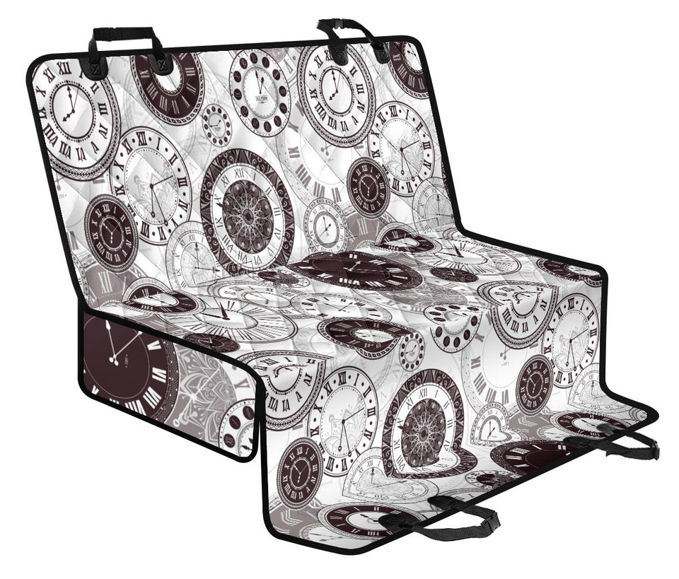 Classic Vintage Clock Pattern Dog Car Seat Covers