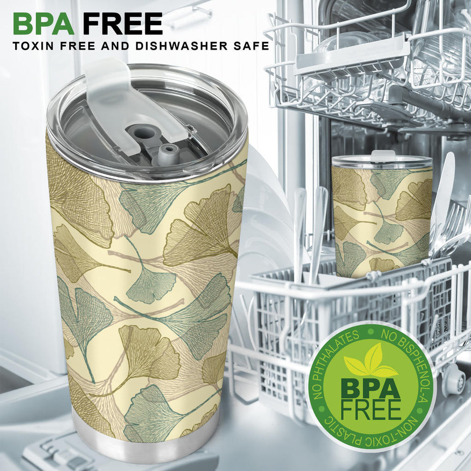 Ginkgo Leaves Design Pattern Tumbler