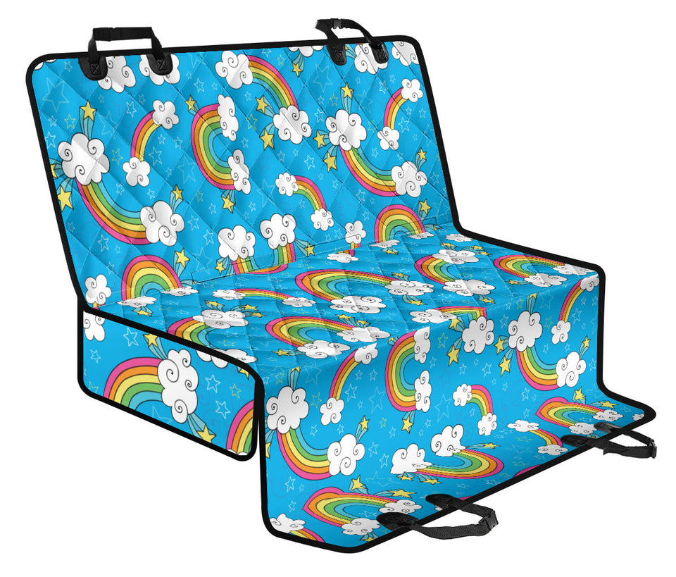 Rainbows Sky Clouds Pattern Dog Car Seat Covers