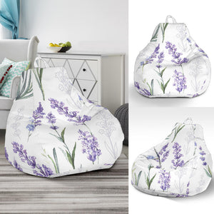 Hand Painting Watercolor Lavender Bean Bag Cover