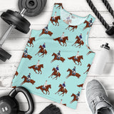 Horses running horses rider pattern Men Tank Top