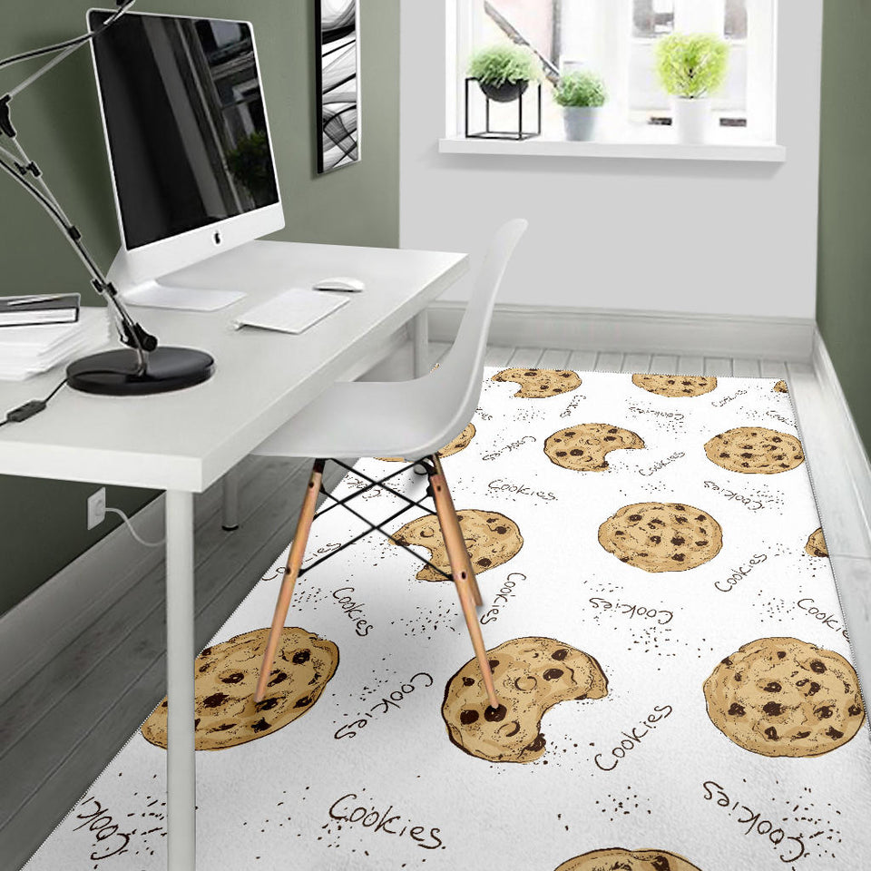 Sketch Style Cookie Pattern Area Rug