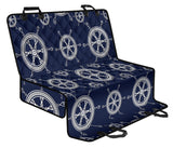 Nautical Steering Wheel Design Pattern Dog Car Seat Covers