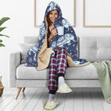 Elephant Tribal Design Pattern Hooded Blanket