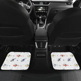 Cute Helicopter Star Pattern Front And Back Car Mats