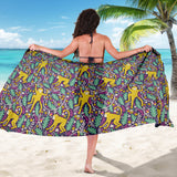 Cute Yellow Monkey Leaves Pattern Sarong