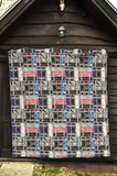 Skate Board Pattern Print Design 04 Premium Quilt
