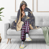 Gold Ginkgo Leaves Hooded Blanket