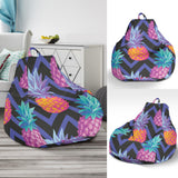 Pineapples Pattern Zigzag Background Bean Bag Cover