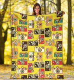 Camera Pattern Print Design 02 Premium Blanket
