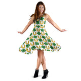 Horseshoes Pattern Print Design 04 Sleeveless Midi Dress
