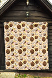 Coconut Pattern Print Design 05 Premium Quilt