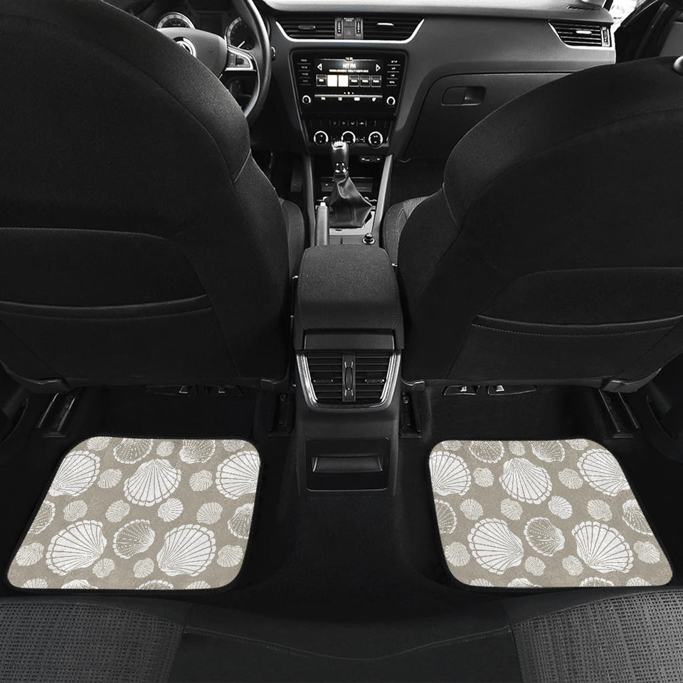 Scallop Shell Pattern Front And Back Car Mats