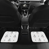 Penguin Pattern Front And Back Car Mats