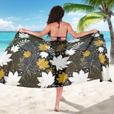 Beautiful Gold Autumn Maple Leaf Pattern Sarong
