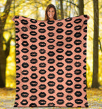 Lips Pattern Print Design 02 Premium Blanket