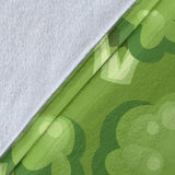 Broccoli Pattern Green Background Premium Blanket