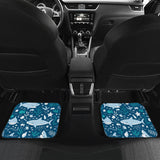 Cute Shark Pattern Front And Back Car Mats