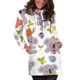 Cute Koalas Teapots Tea Women'S Hoodie Dress