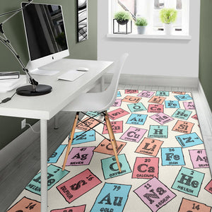 Chemistry Periodic Table Pattern Print Design 02 Area Rug