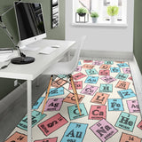 Chemistry Periodic Table Pattern Print Design 02 Area Rug
