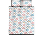 Cute rainbow clound pattern Quilt Bed Set