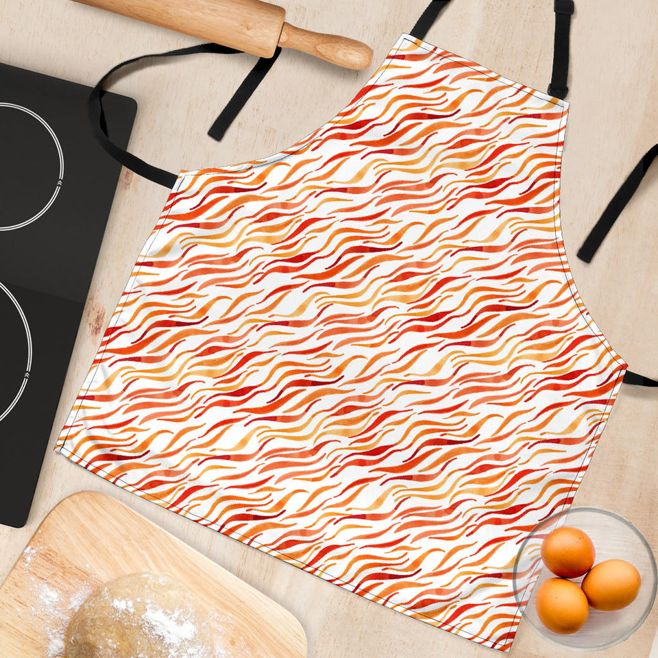 Fire Flame Watercolor Pattern Adjustable Apron