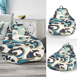 Japanese Wave Pattern Bean Bag Cover