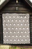 Bull Terrier Pattern Print Design 05 Premium Quilt