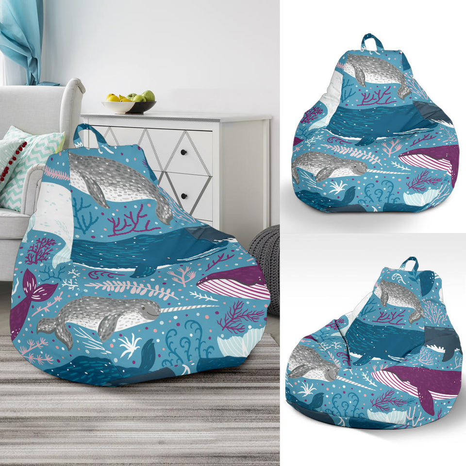 Whale Design Pattern Bean Bag Cover